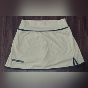 Musera Sport Athletic Skirt with Built-In Shorts Yellow/Teal Trim (Size M)